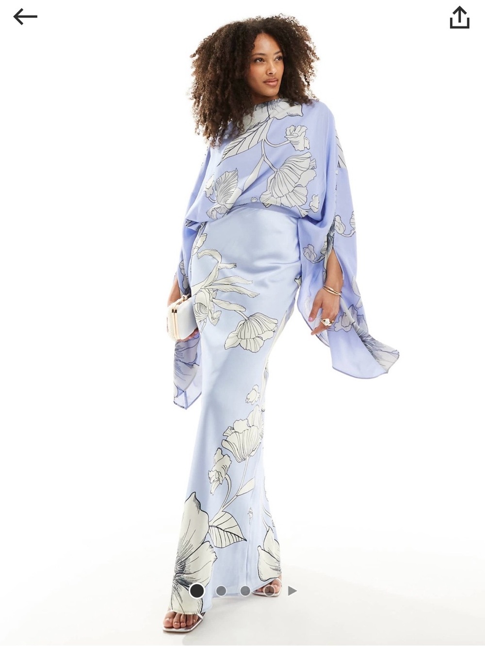 ASOS Chiffon Overlay Satin Maxi Dress